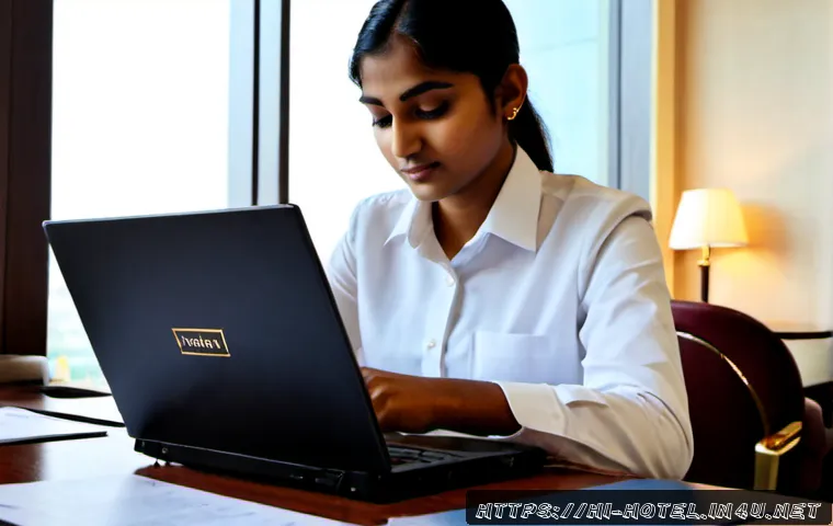 호텔 취업 과정에서 필요한 자격증 - Photorealistic hotel job applicant preparing for certification, confident young Indian professional ...